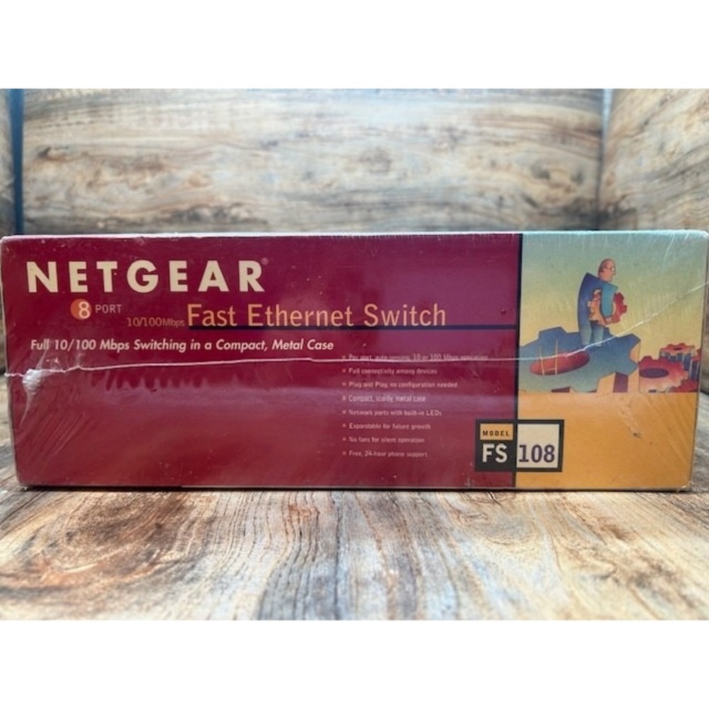 NETGEAR Fast Ethernet Switch 8-Port 10/100 MBPS Compact Metal Case NEW SEALED‎ - Picture 7 of 7